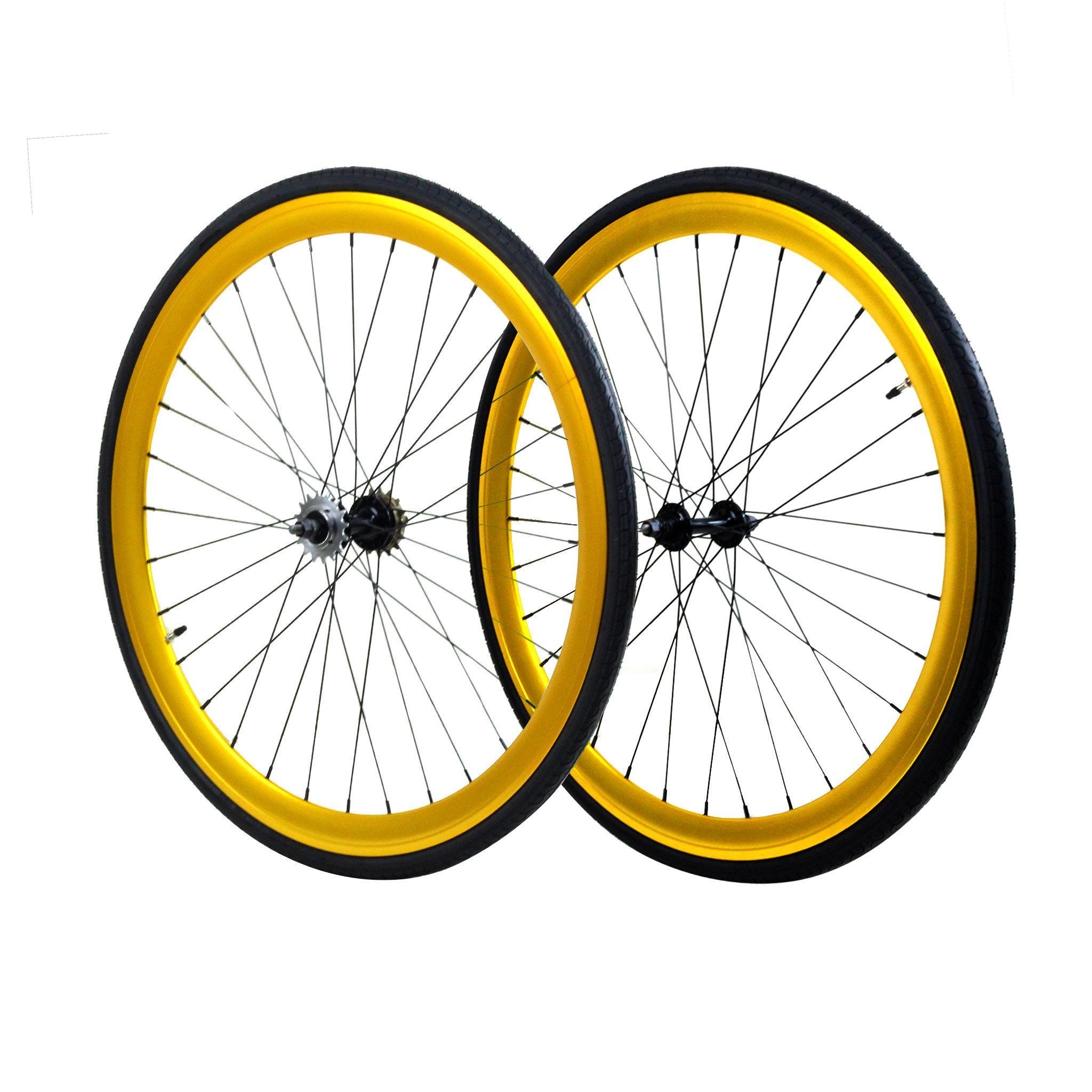 Wheelset Gold Anodized 700c – goldencycles