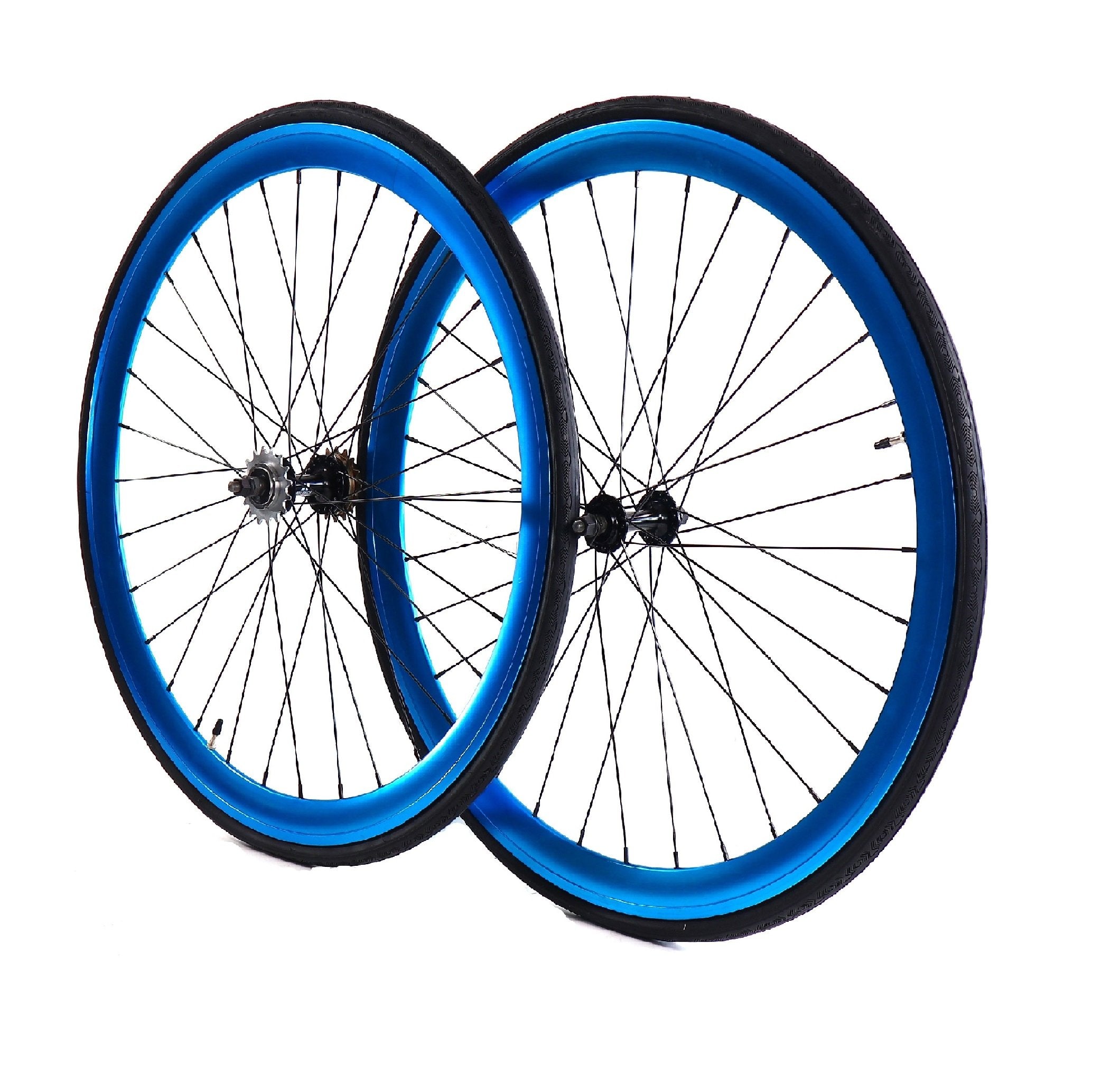 Wheelset - Blue Anodized 700c
